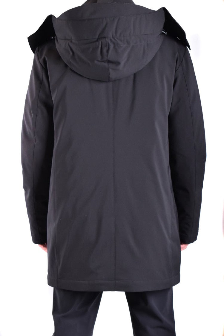Peuterey Modern Black Jacket With High Collar