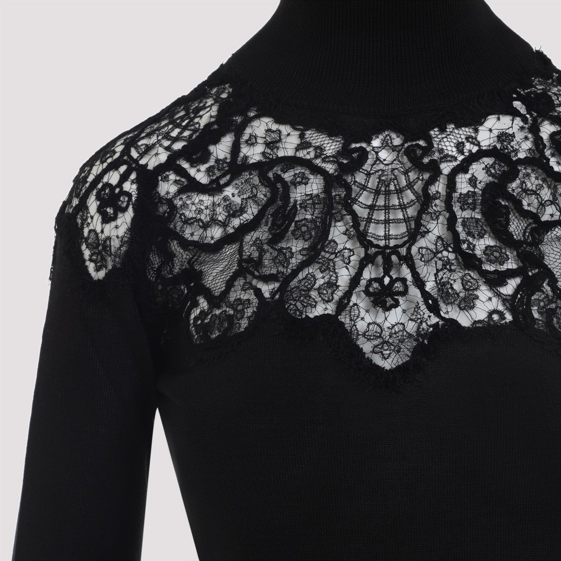 Ermanno Scervino Black Merino Wool Pullover