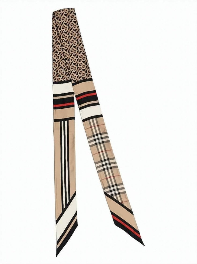 Burberry Silk Scarf With Classic Check