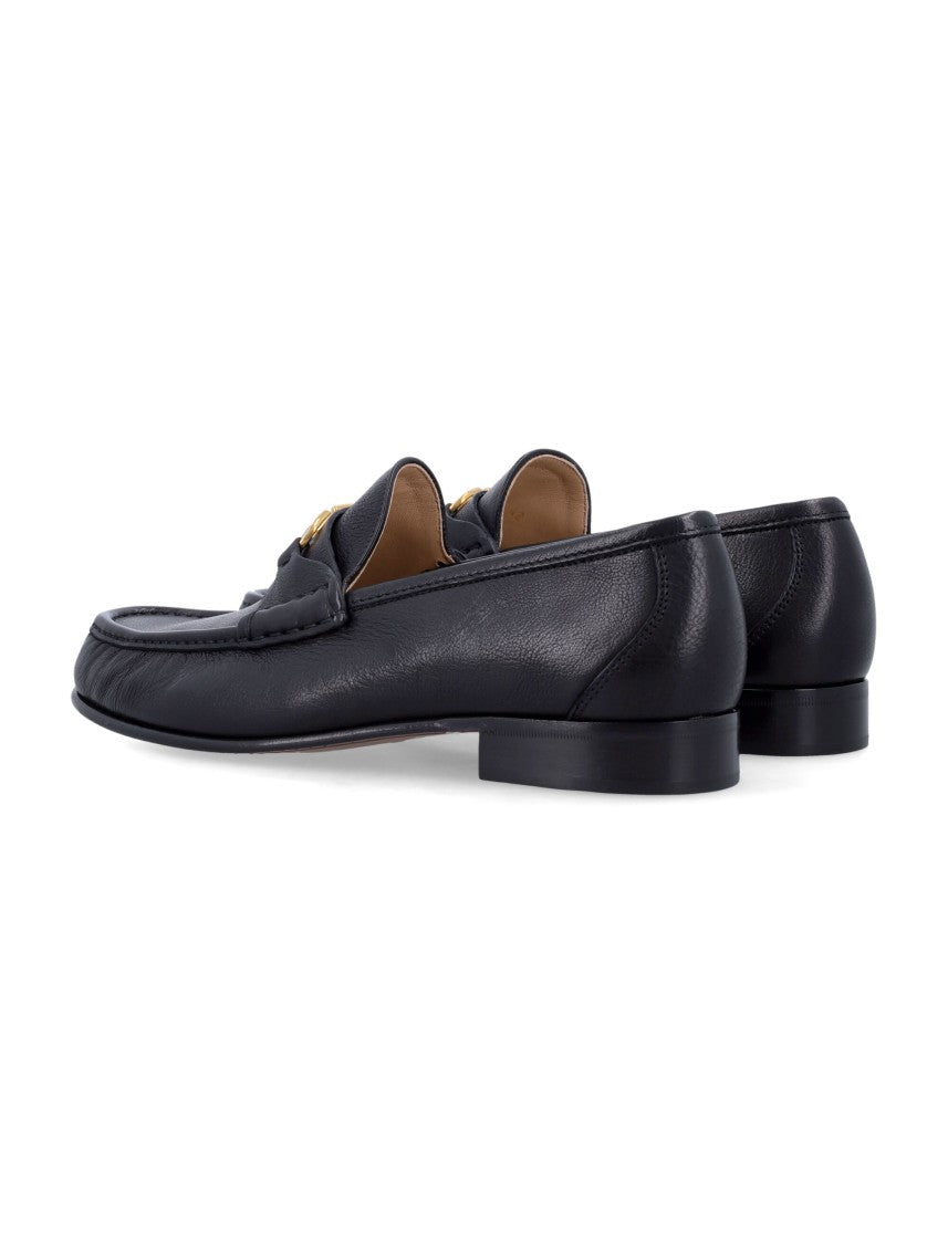Valentino Garavani Black Leather Loafers