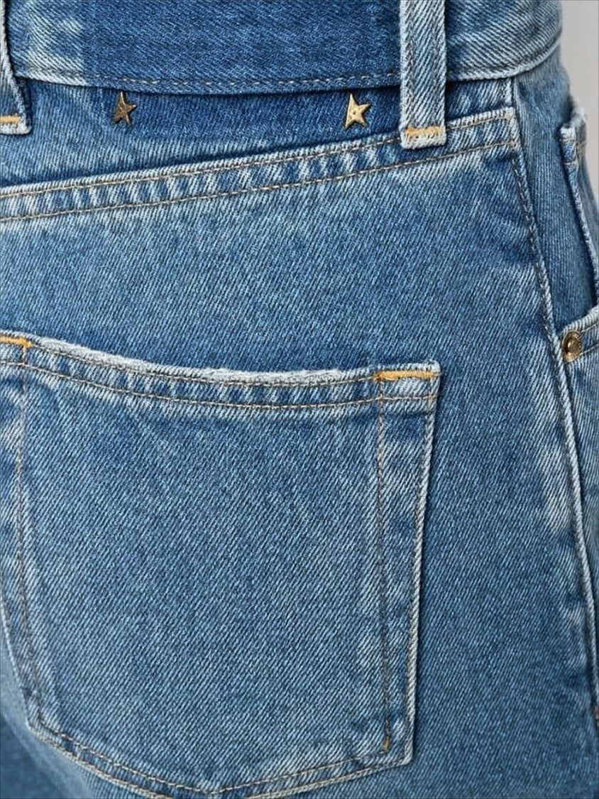 Golden Goose Straight-Leg Denim Pants With Star-Studded Detailing
