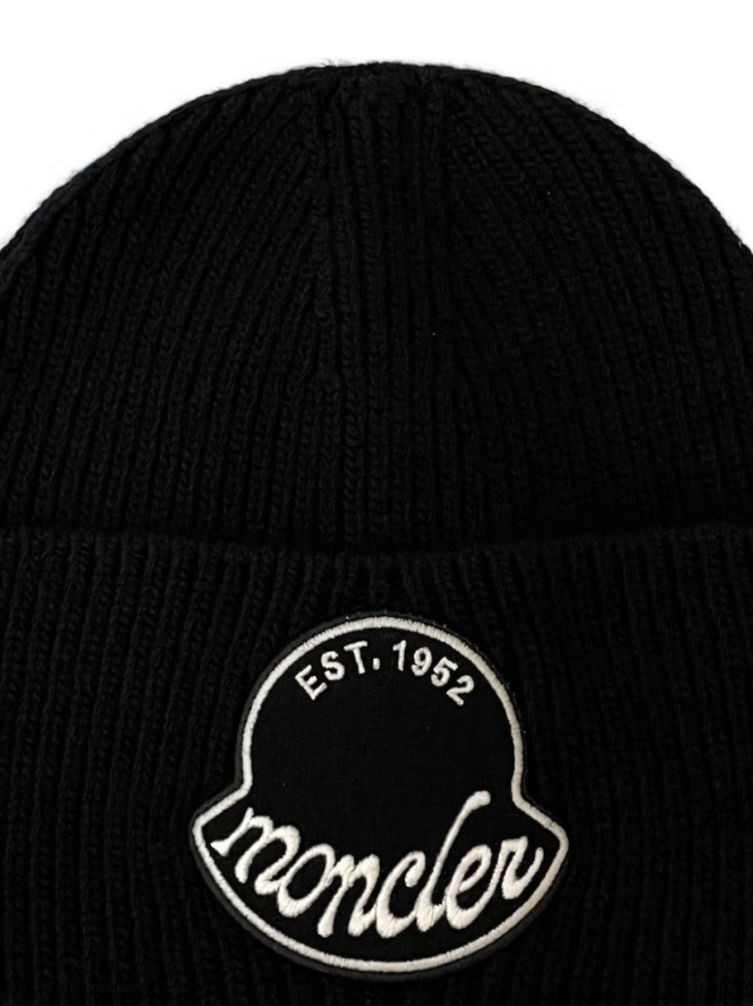 Moncler Ribbed Knit Beanie With Folded Cuff