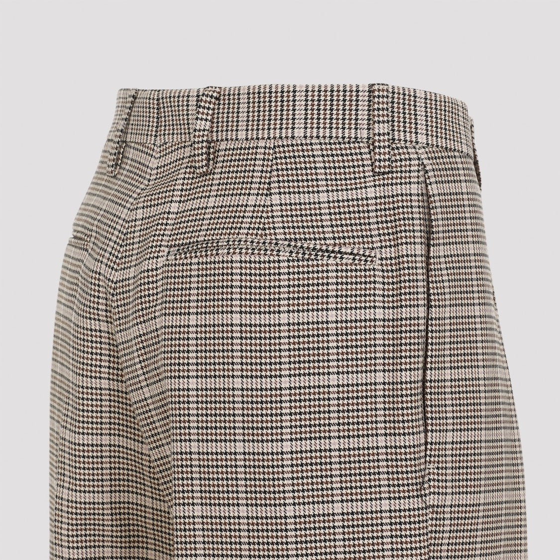 Dries Van Noten Flared Trousers With Classic Check Pattern And Tailored Fit