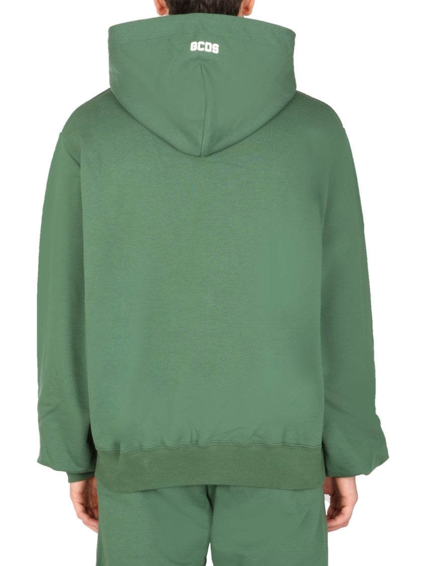 Gcds Relaxed-Fit Sweatshirt With Rubber Logo Accent