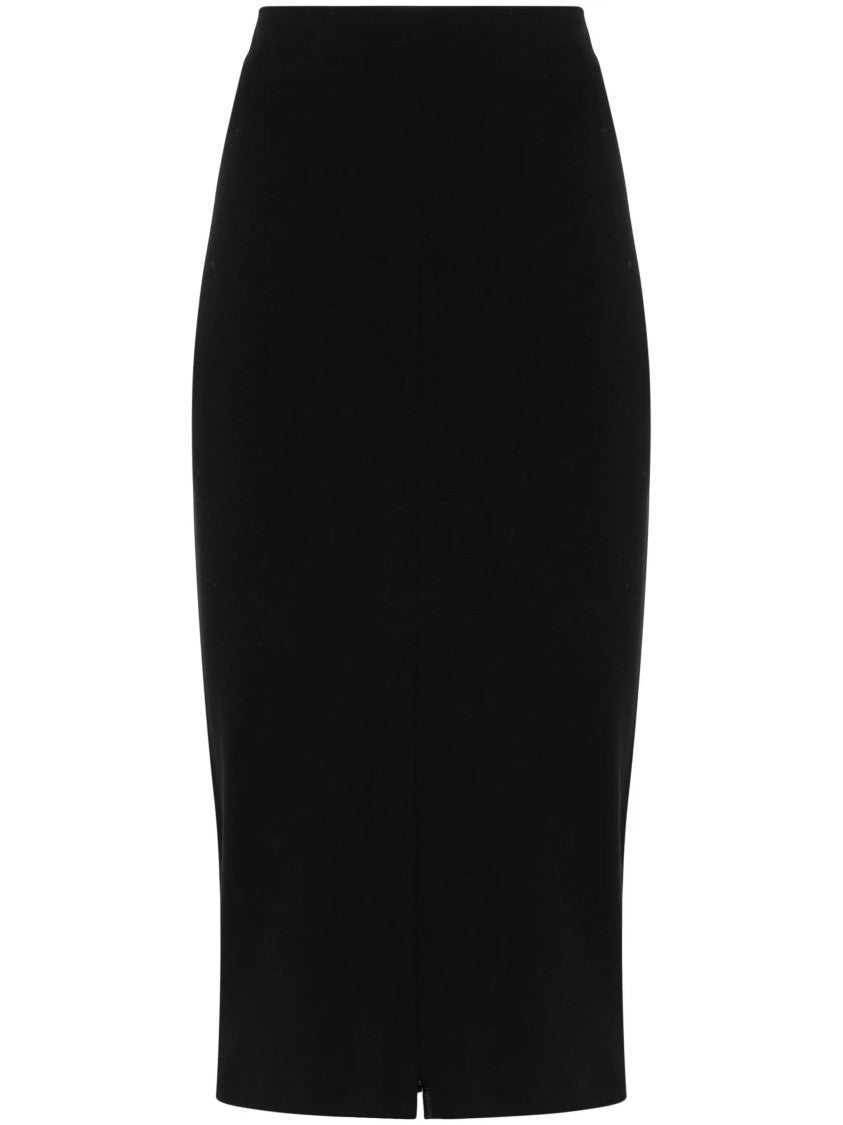 Pinko Form-Fitting Black Midi Skirt