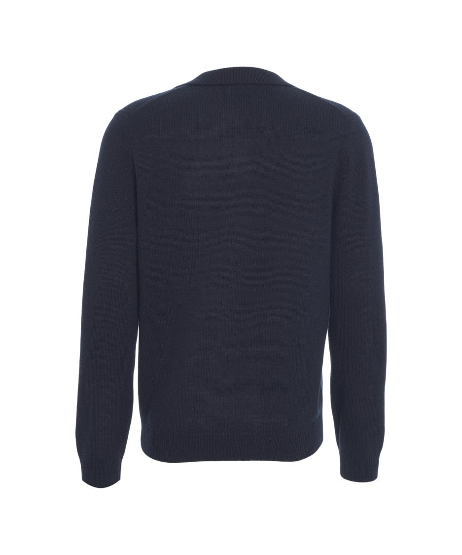 Soft Goat Cashmere Polo Sweater With Classic Collar