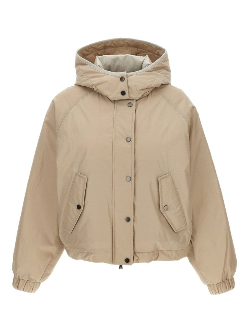 Brunello Cucinelli Hooded Down Jacket With Cropped Silhouette