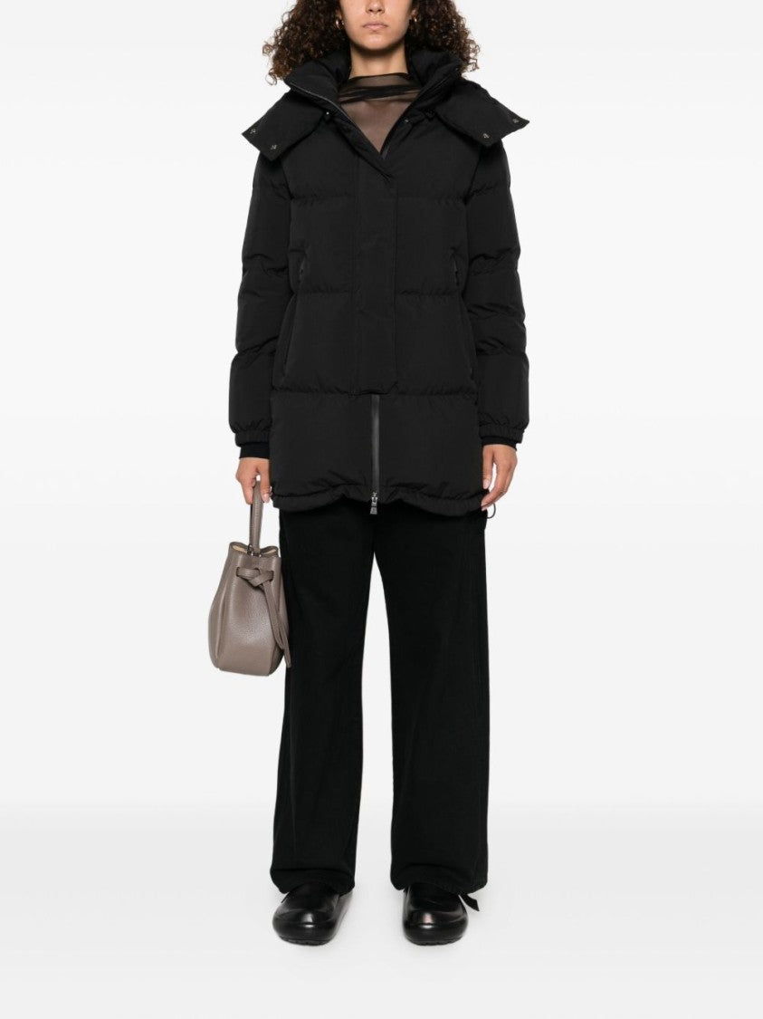Herno Lightweight Black Puffer Jacket With High Collar