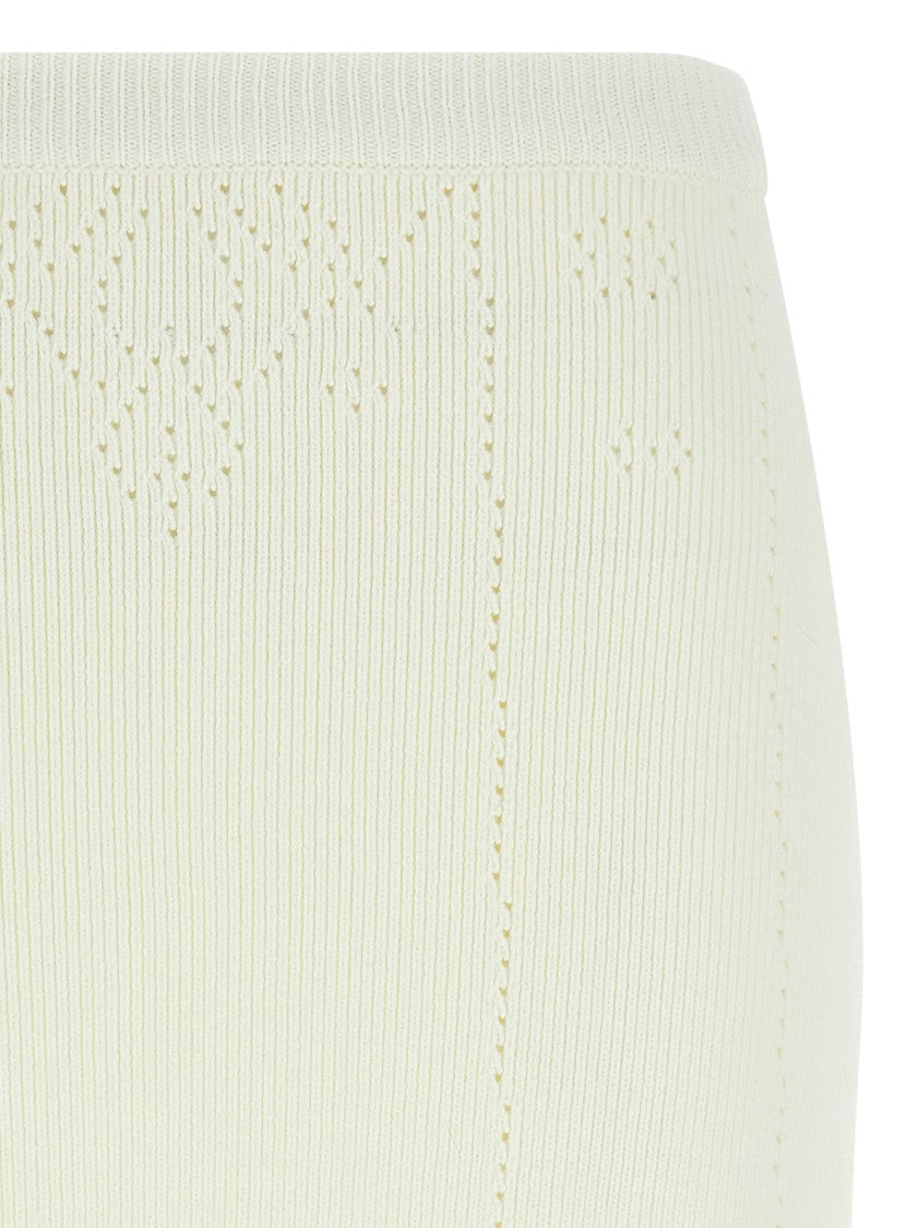 Twin-Set Cut-Out Intarsia Skirt