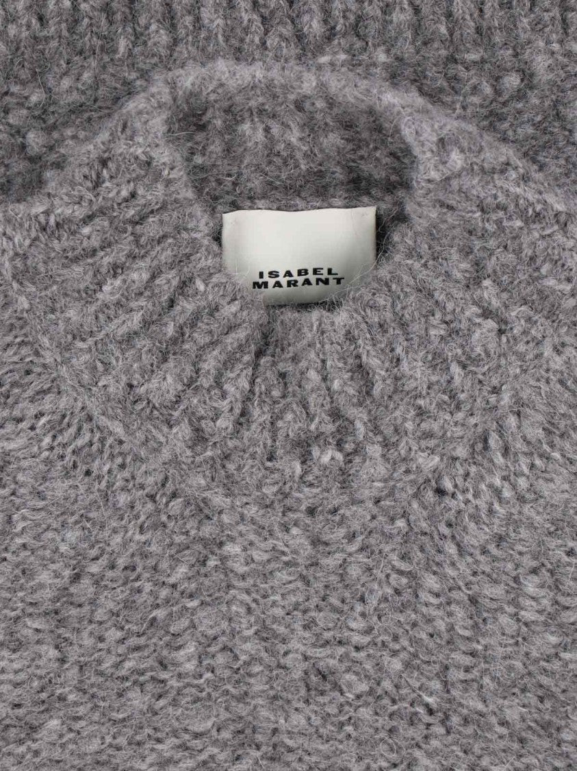 Isabel Marant Relaxed High Neck Sweater With Ribbed Hem And Dropped Shoulders