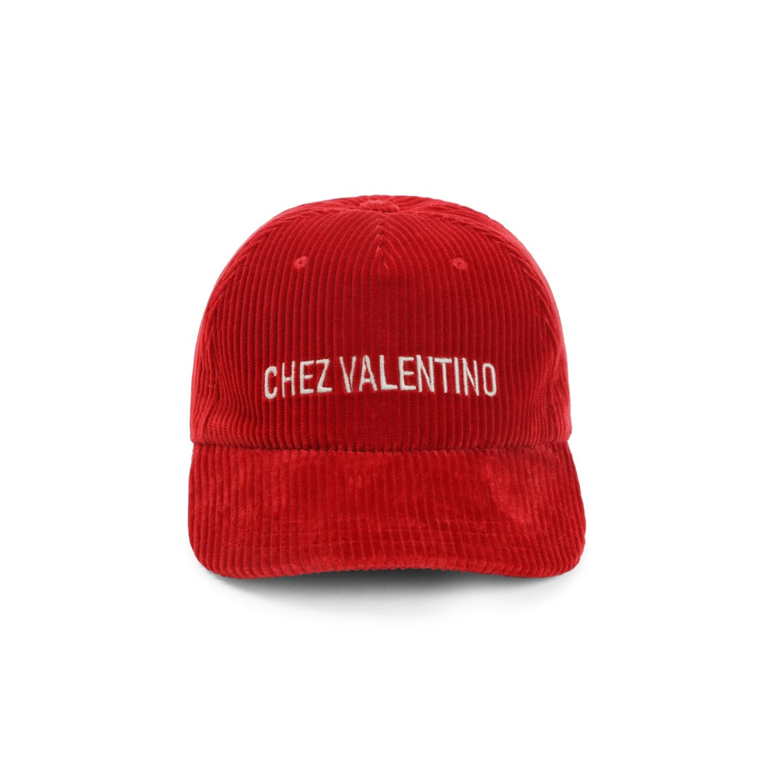 Valentino Garavani Textured Corduroy Hat With Classic Curved Brim