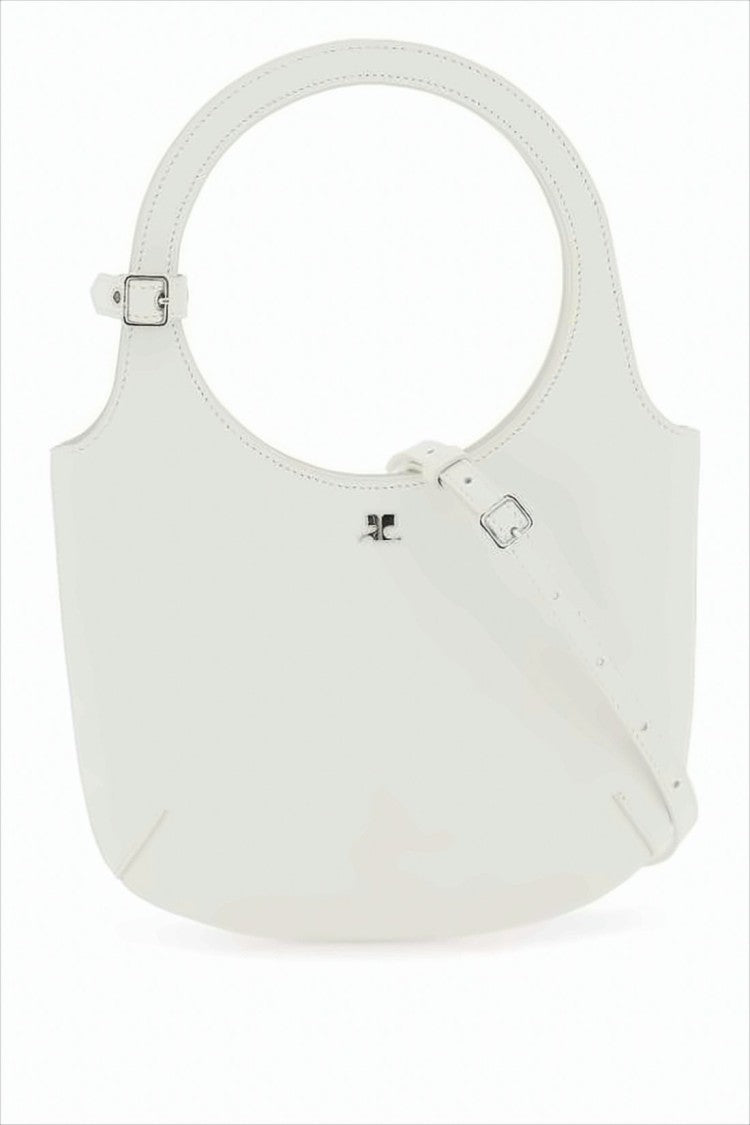 Courrèges Smooth Leather Tote Bag With Rounded Handle