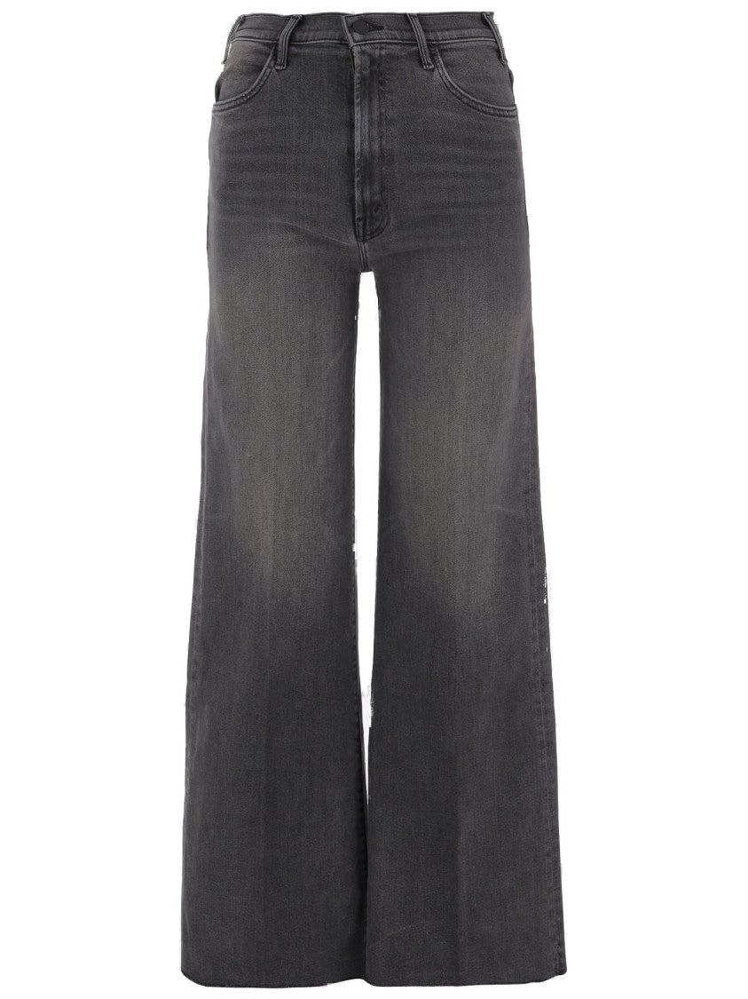 Mother Wide Fit Stretch Cotton Blend Jeans With Classic Five-Pocket Design