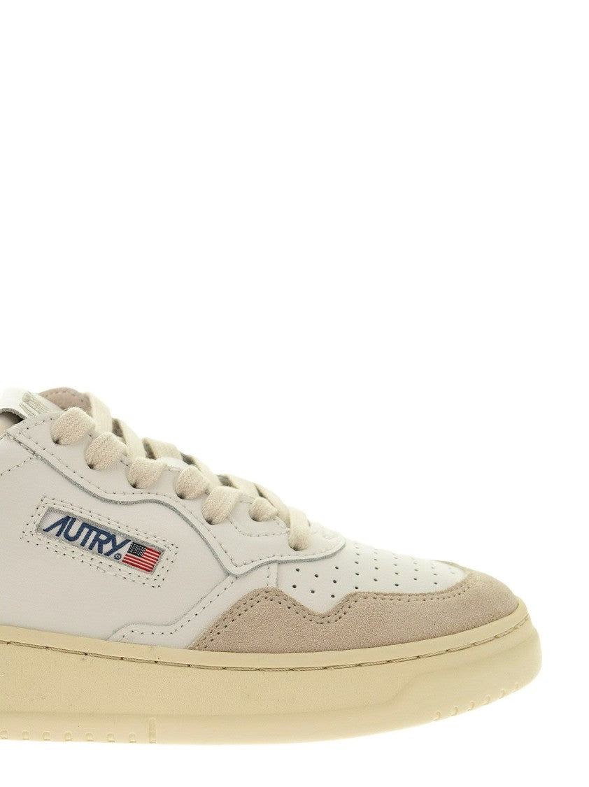 Autry Medalist Low - Leather And Suede Sneakers