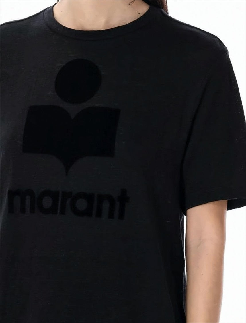 Isabel Marant Relaxed-Fit Round Neck T-Shirt With Bold Logo Print