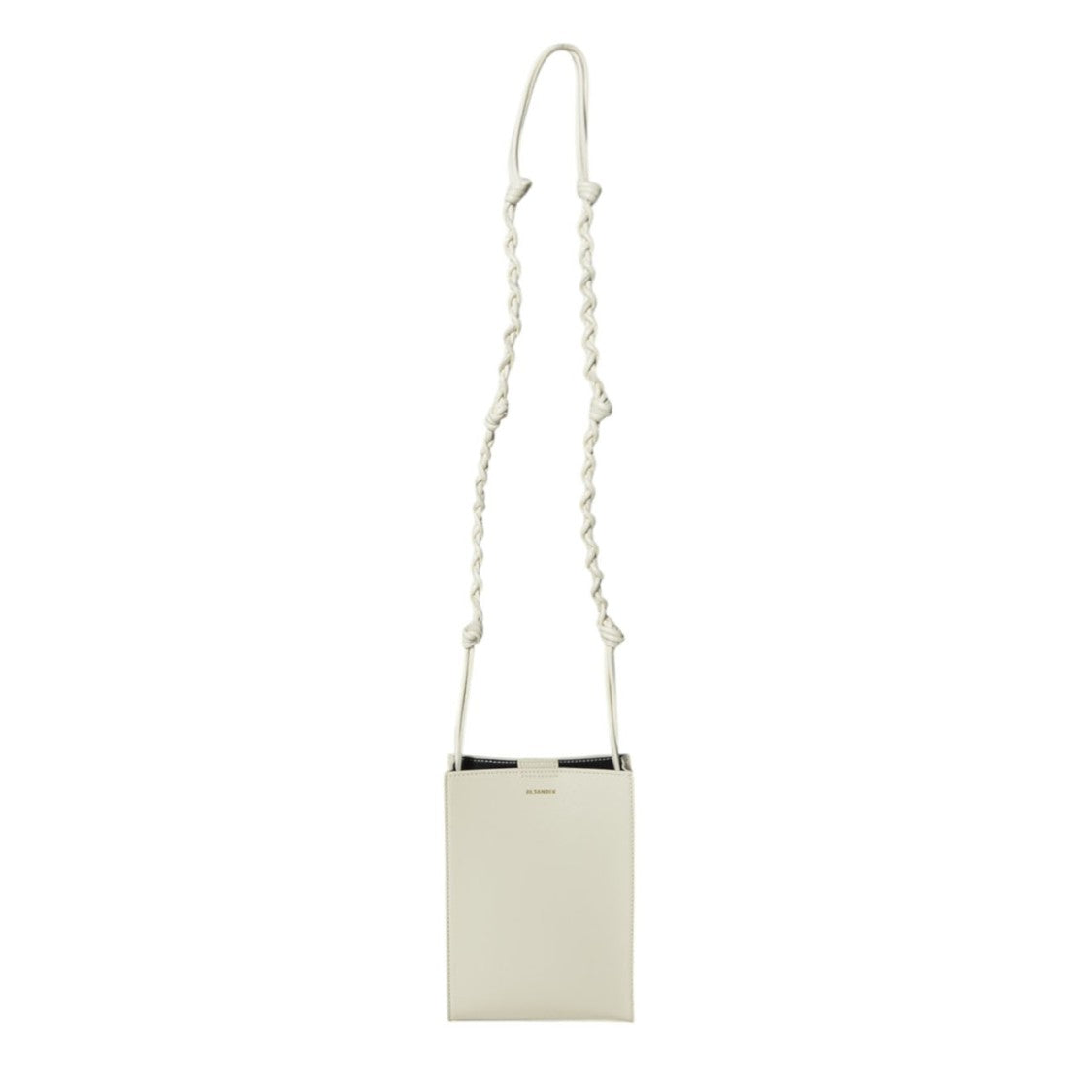 Jil Sander Tangle Small Cream Leather Shoulder Bag