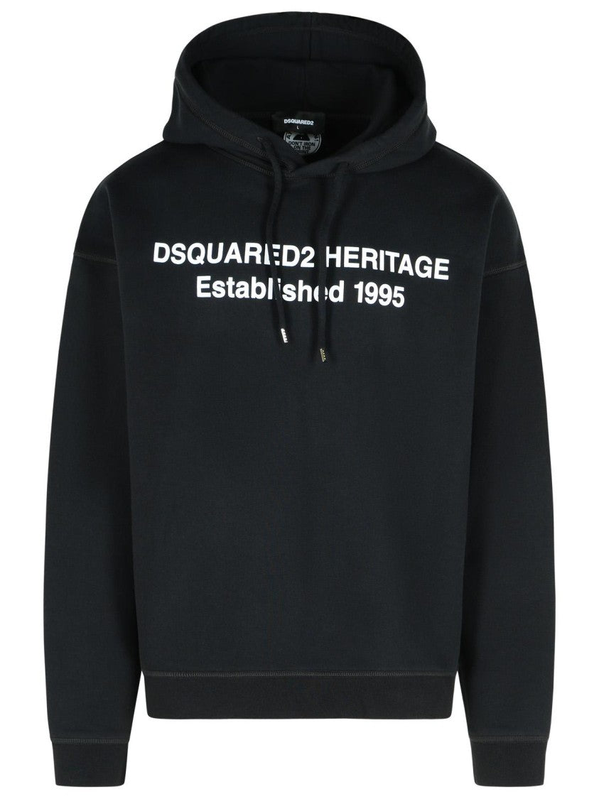 Dsquared2 Black Cotton Sweatshirt