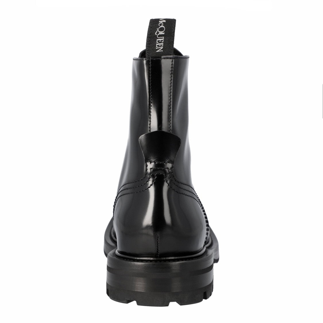 Alexander Mcqueen Smooth Leather Combat Boots