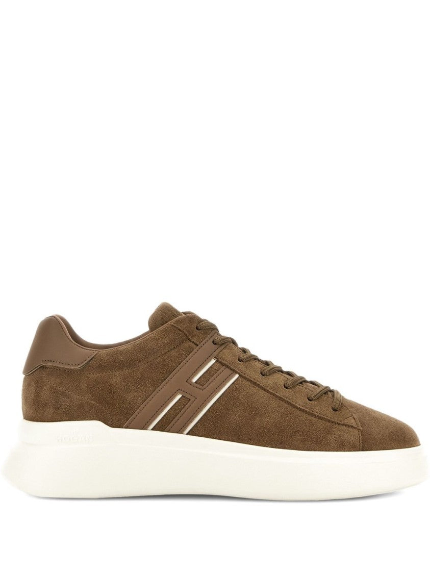 Hogan Brown Suede Sneakers
