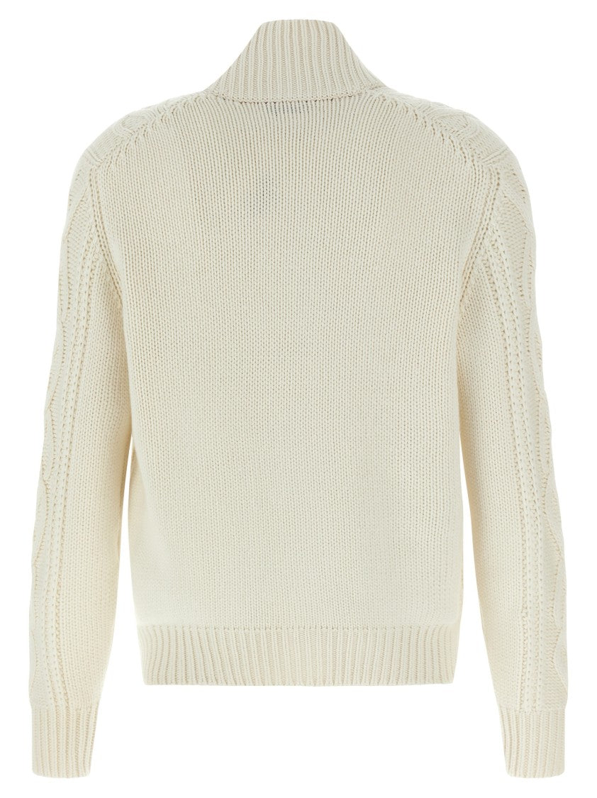 Brunello Cucinelli Cable Knit Cashmere Cardigan With Logo Buttons