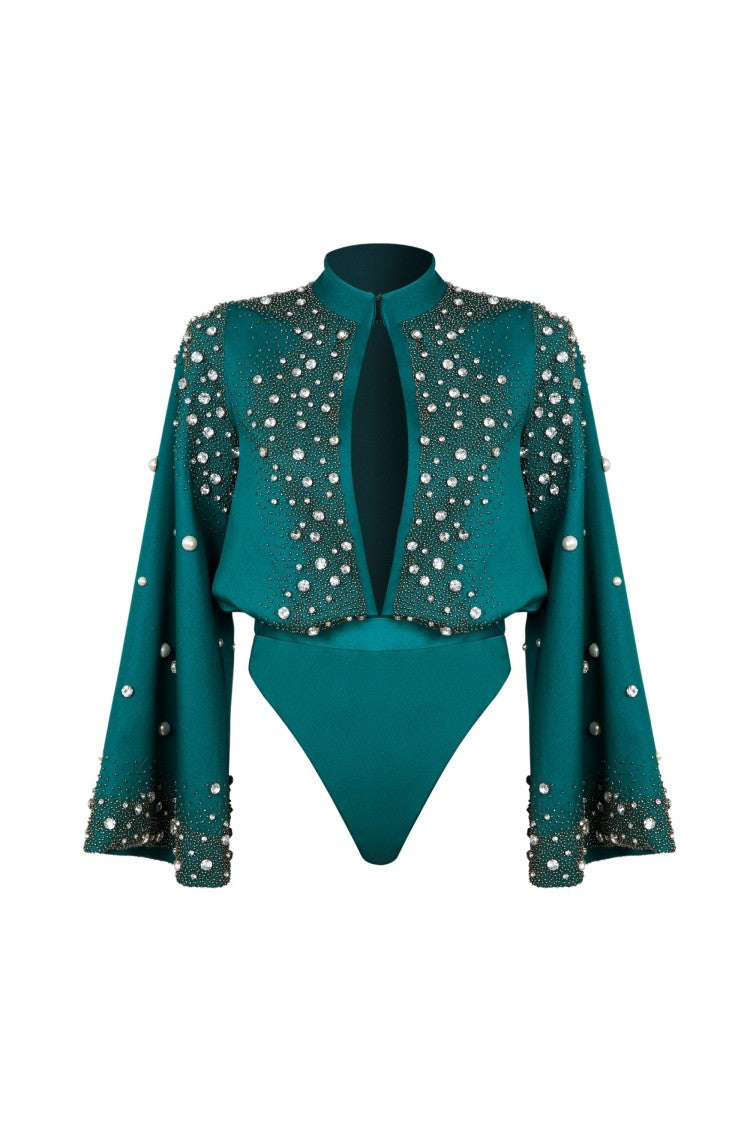 Saiid Kobeisy Beaded Bodysuit