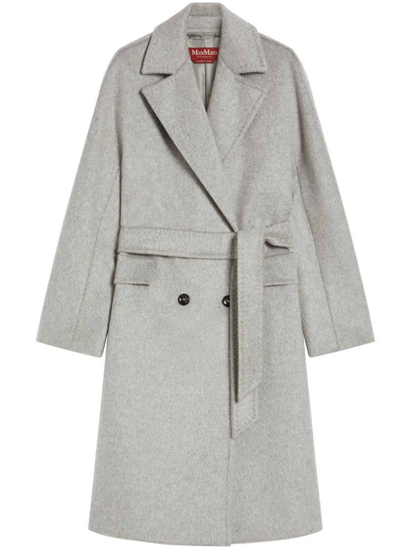 Max Mara Belted Mid-Length Coat With Classic Lapel