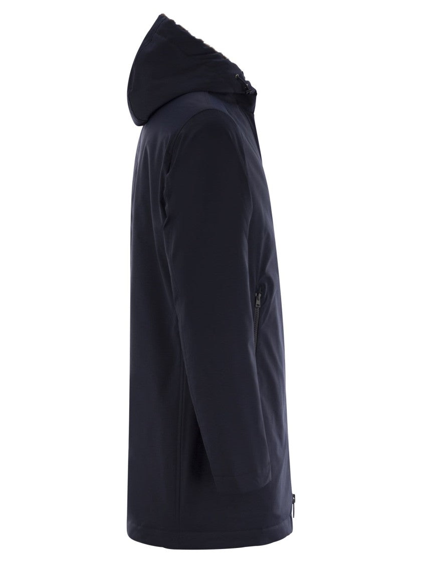 Herno Hooded Padded Parka With Two-Way Zip