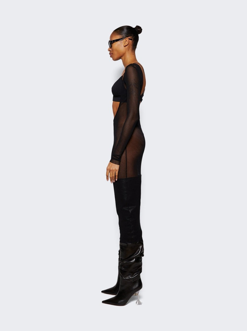 Jean Paul Gaultier X Shayne Oliver Mesh Low Cut And Backless Dress