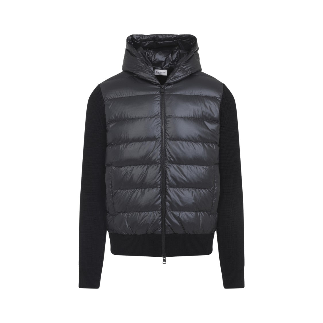 Moncler Wool Blend Casual Jacket With Quilted Front