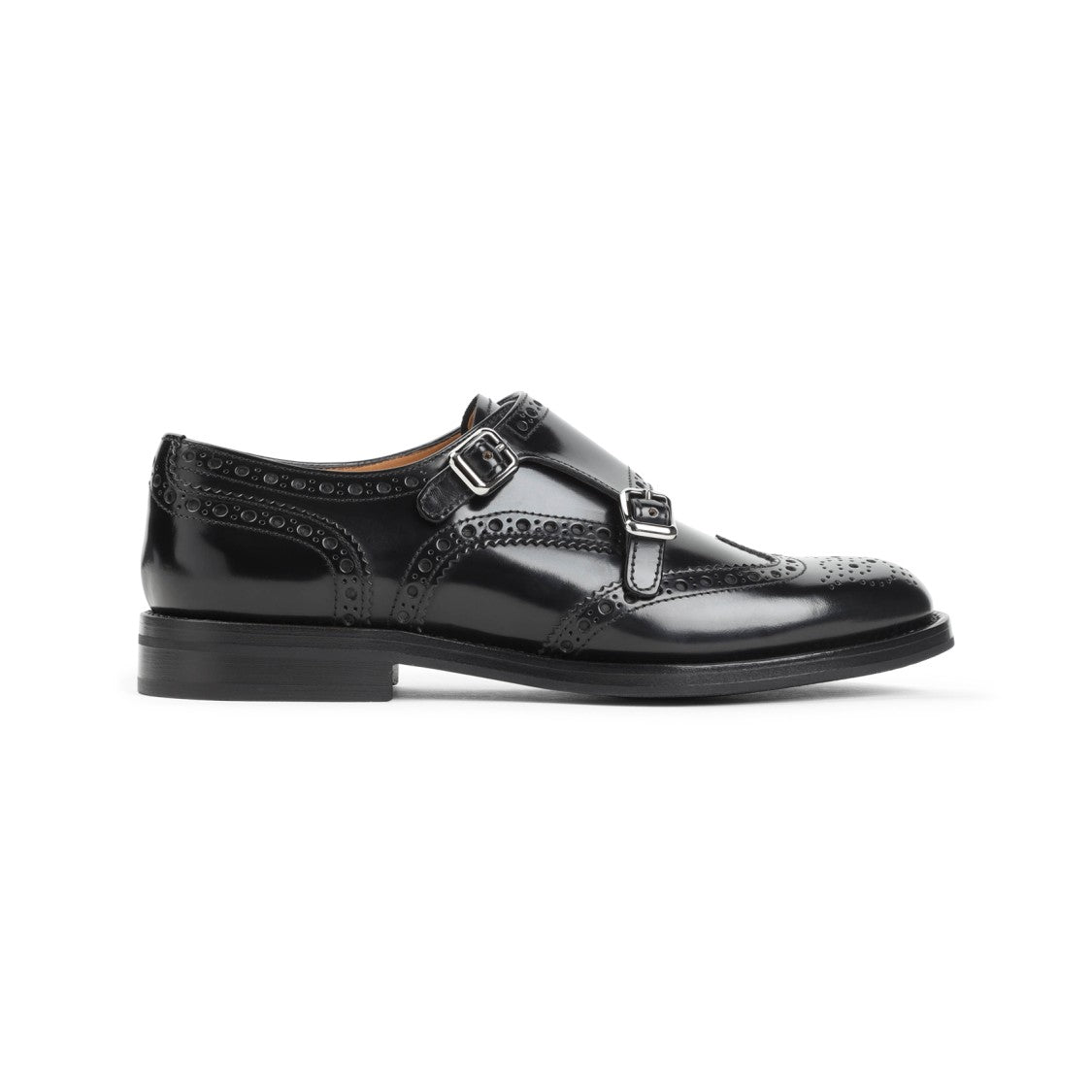 Church's Closed Brogue Shoes With Dual Buckles