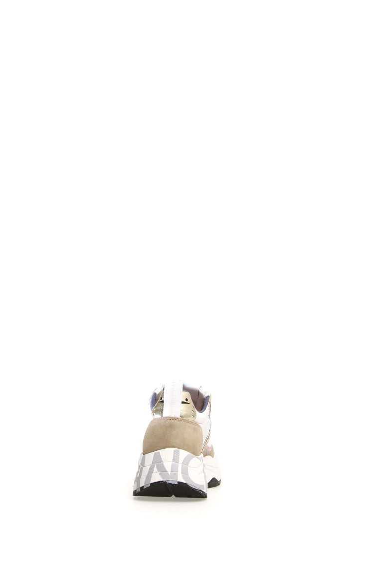 Voile Blanche Beige Sneakers With Sporty Detailing