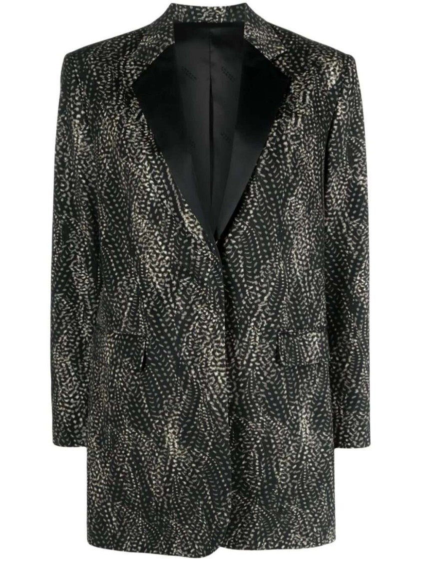 Isabel Marant Single-Breasted Abstract-Print Blazer
