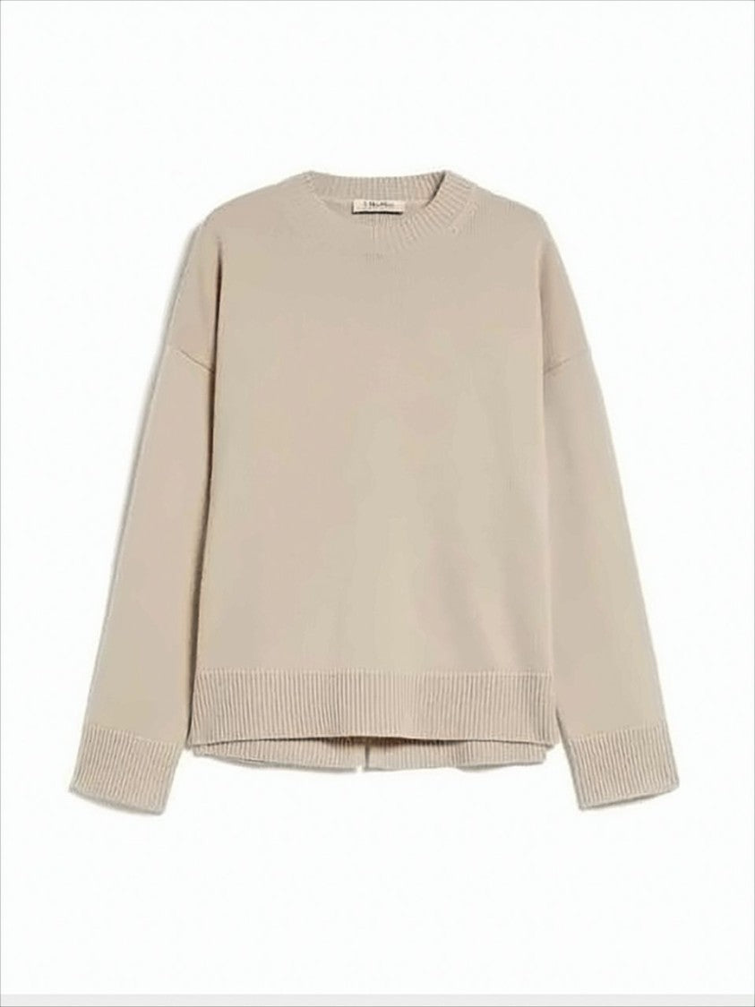 Max Mara Relaxed Knit Sweater With Ribbed Details