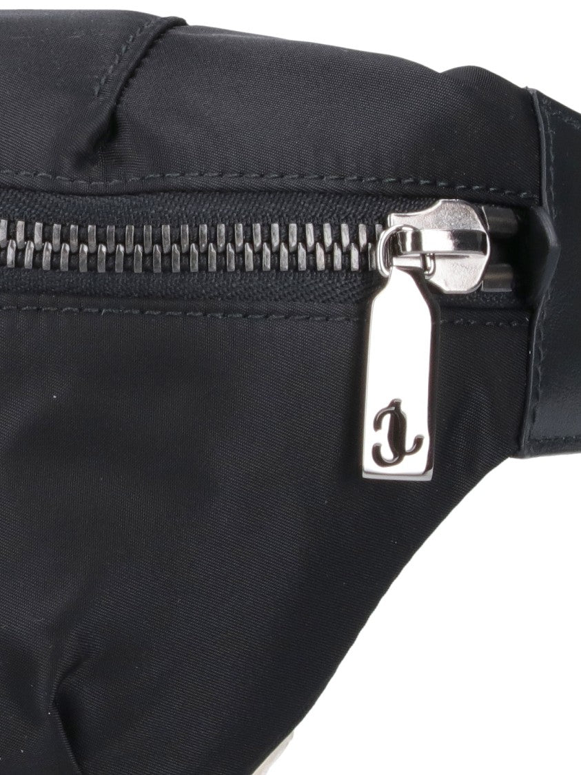 Jimmy Choo "Finsley" Black Nylon Belt Bag