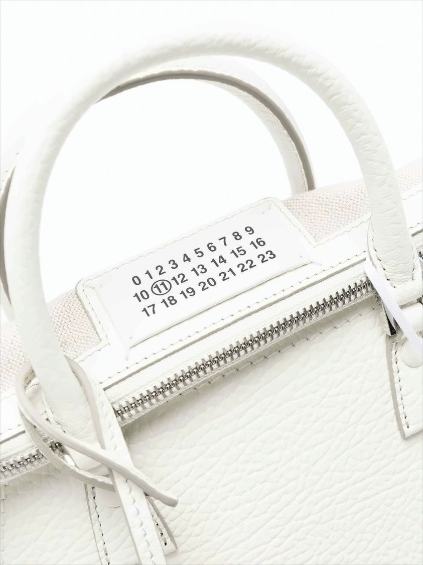 Maison Margiela Textured Calf Leather Structured Mini Handbag