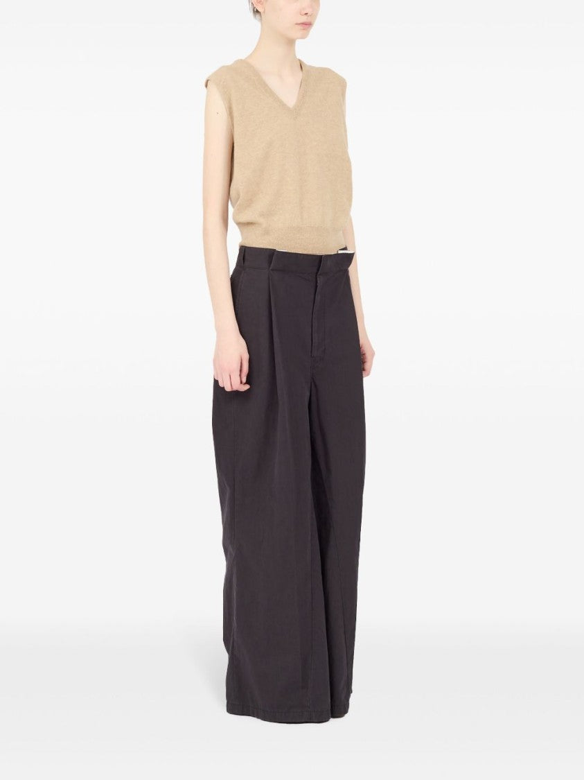 Maison Margiela Knitted Beige Wool Vest