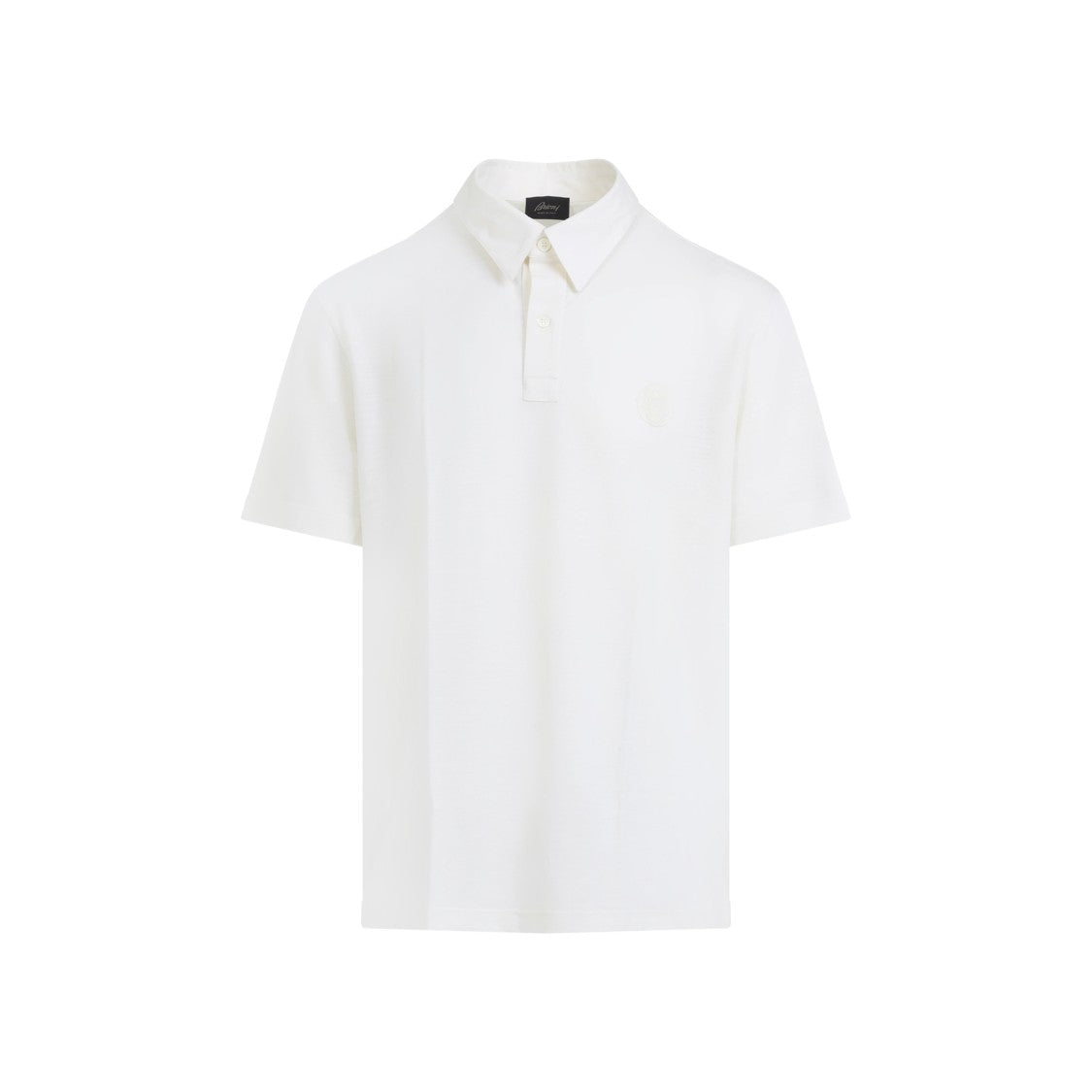 Brioni White Wool Polo