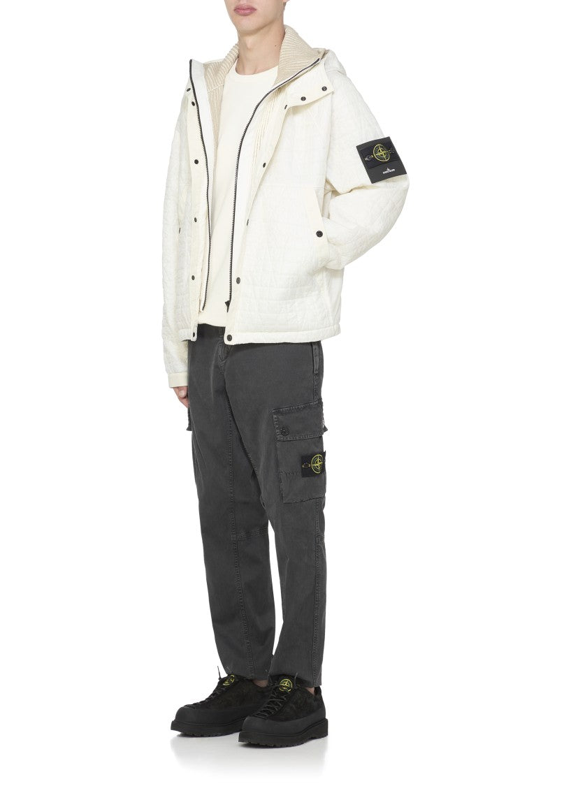 Stone Island Ivory Quilted Jacket