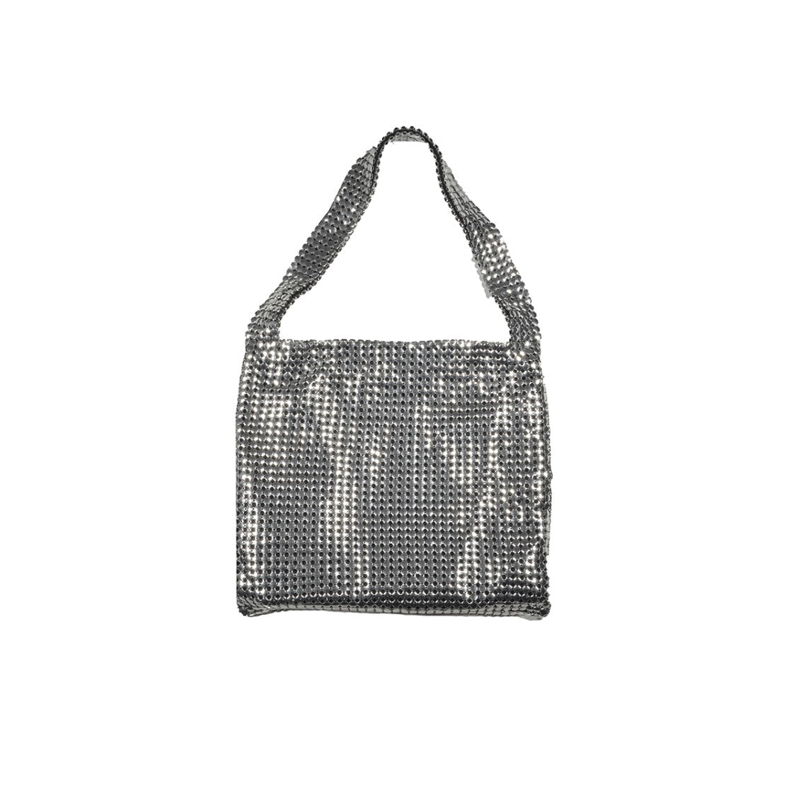 Rabanne Square Metallic Mesh Shoulder Bag With Fixed Handle