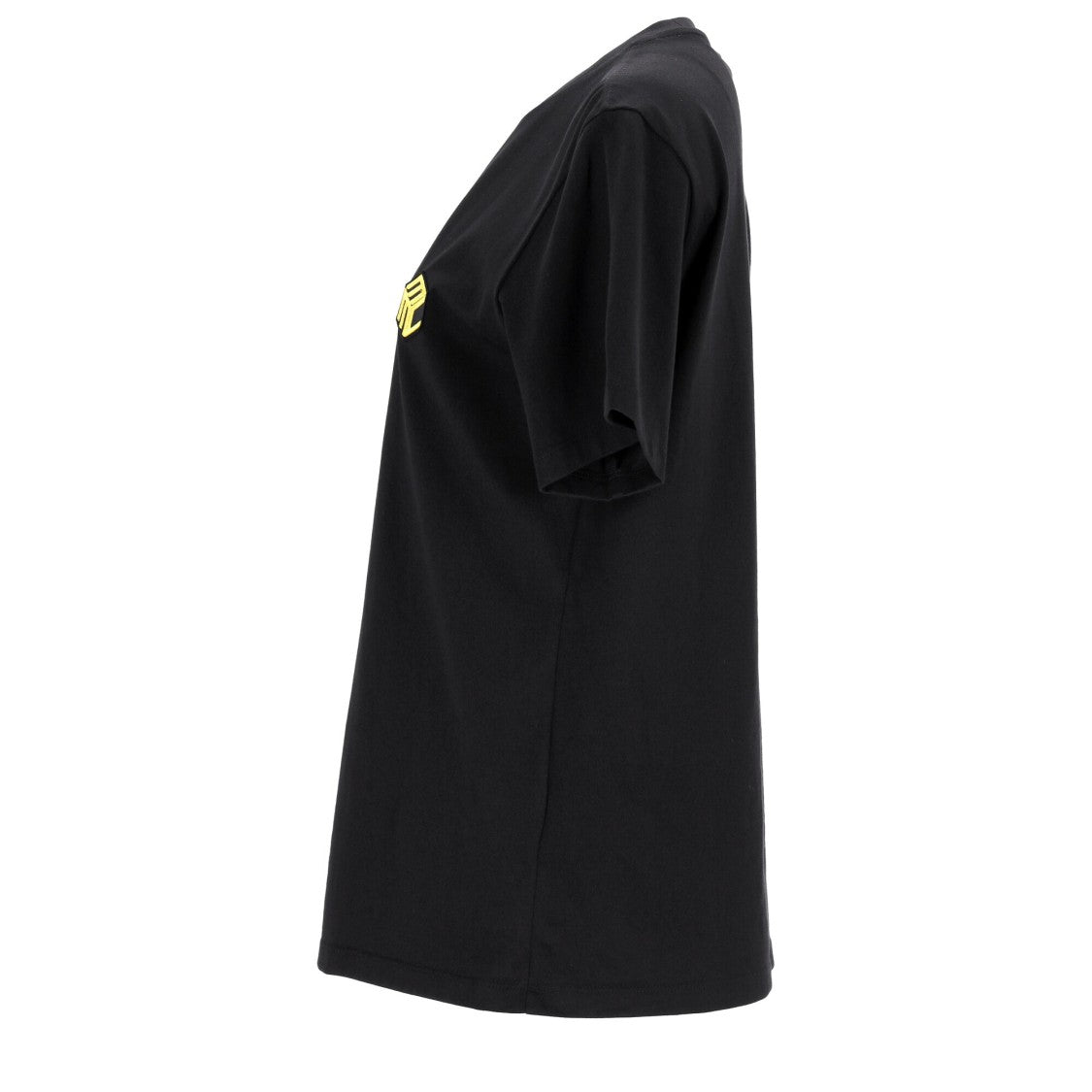 Mcm Black Cotton T-Shirt With Iconic Logo