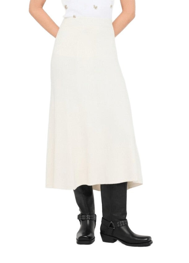 Liu Jo Flared Midi Skirt With Micro-Sequins