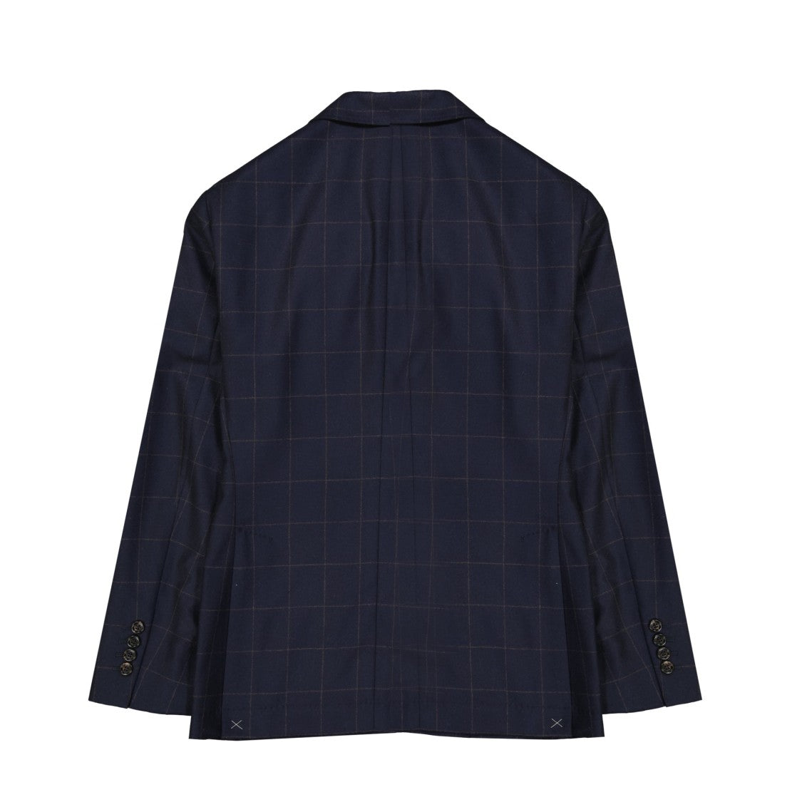 Brunello Cucinelli Navy Blue Wool Suit