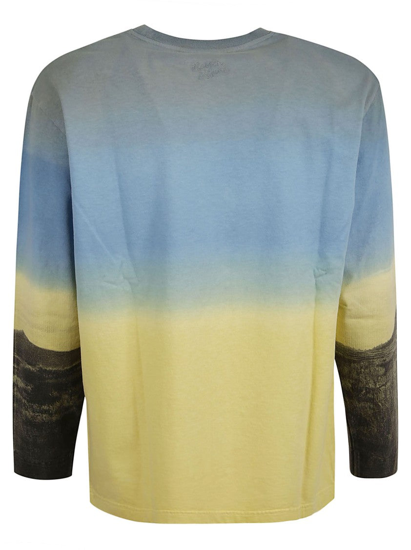Maison Kitsuné Scenic Landscape Print Long-Sleeve T-Shirt