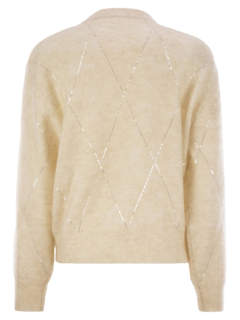 Brunello Cucinelli Mohair, Wool, Cashmere And Silk Sweater