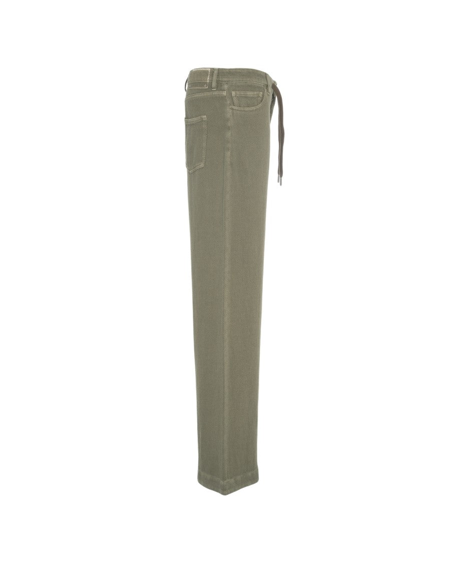 Golden Goose Wide Leg Trousers With Drawstring Waist
