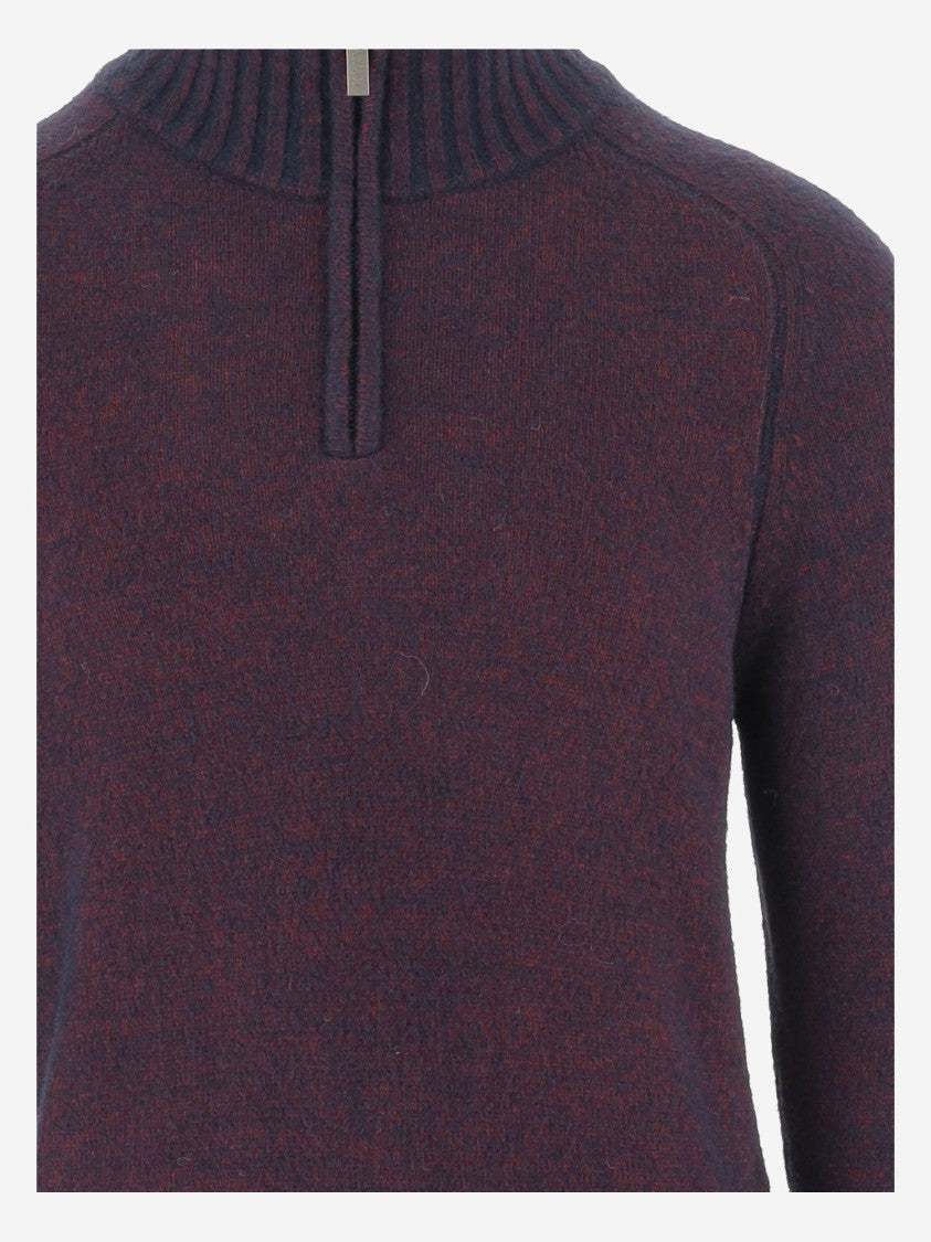 K-Way Wool Blend Sweater With Zipper At The Neck