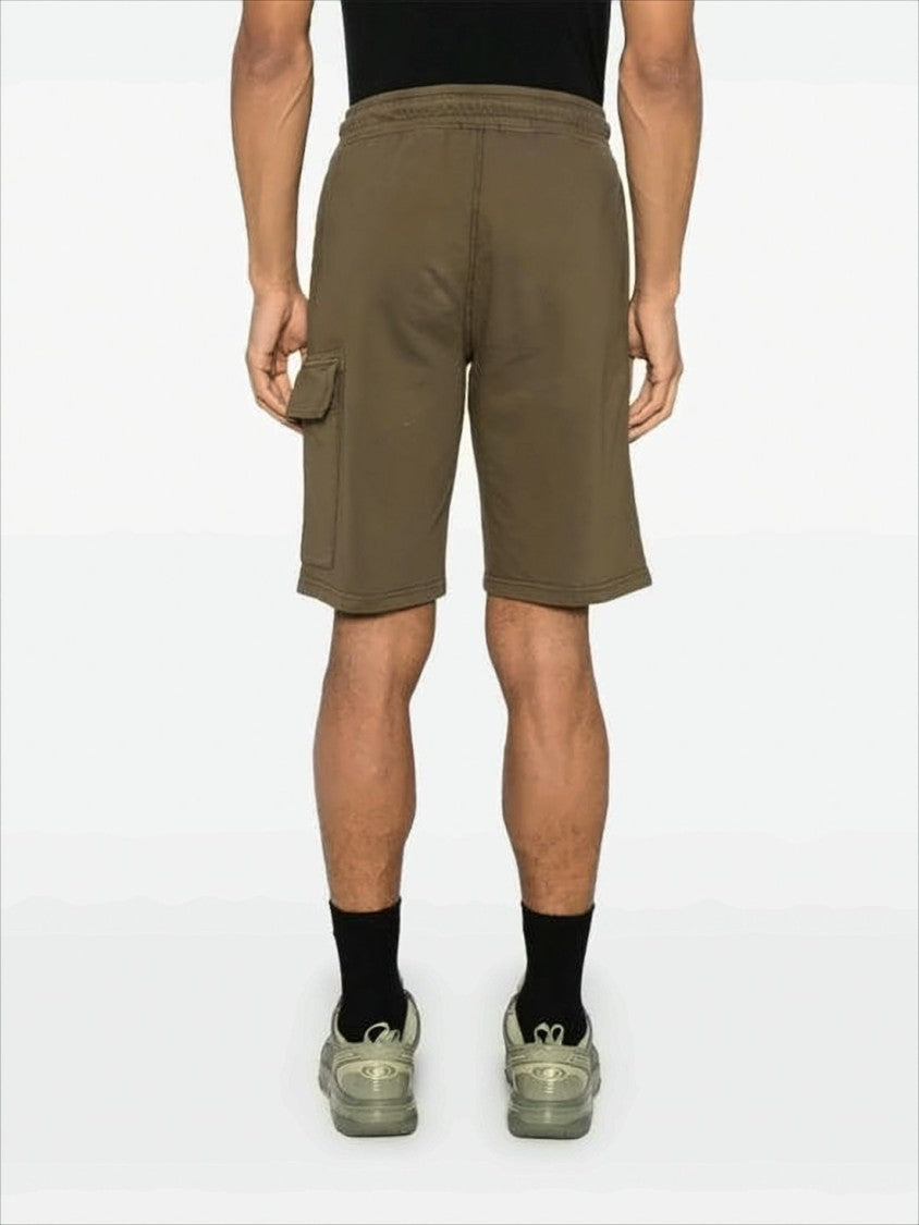 C.P. Company Relaxed Fit Brown Shorts With Flap Pocket
