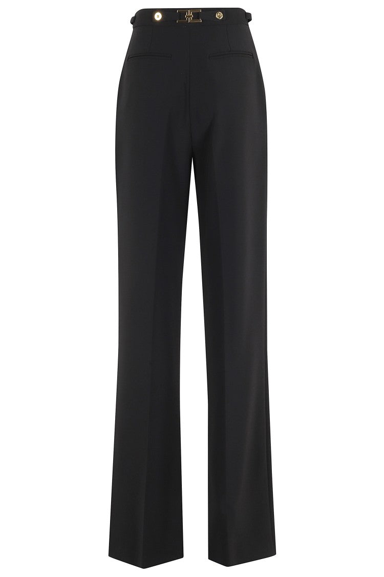 Elisabetta Franchi High-Waisted Tailored Pants With Button Detail