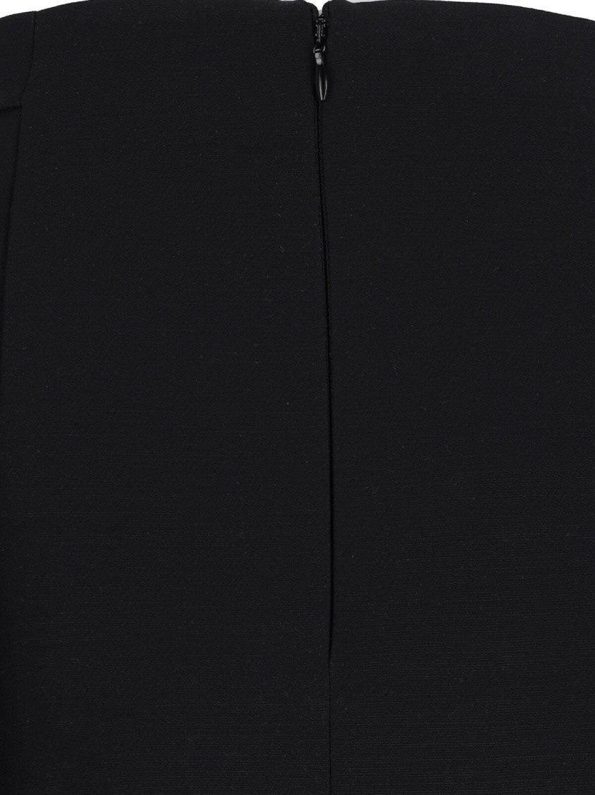 Valentino "Valentino" Wool-Silk Midi Skirt – Black