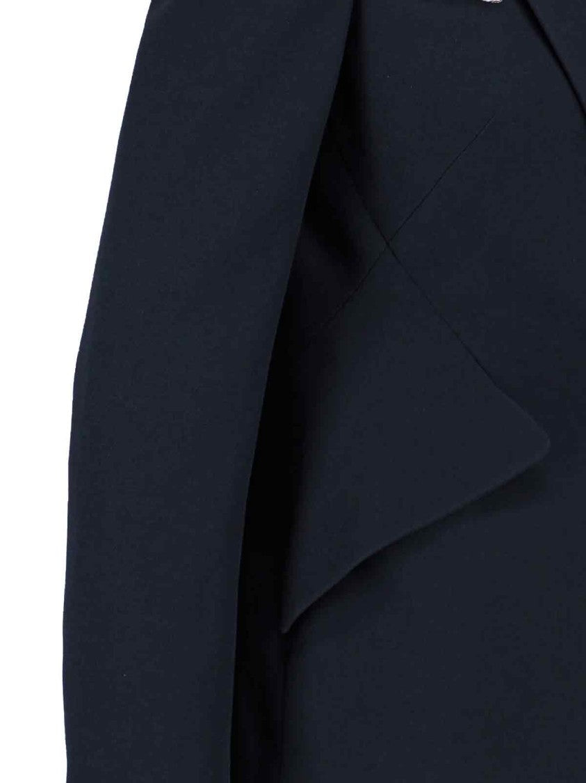 Alexander Mcqueen Embellished Single-Breasted Blazer – Navy